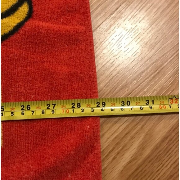 Mickey Mouse Beach Towel Disney Cotton Velou 52" x 29" Red Yellow Black - Picture 7 of 8